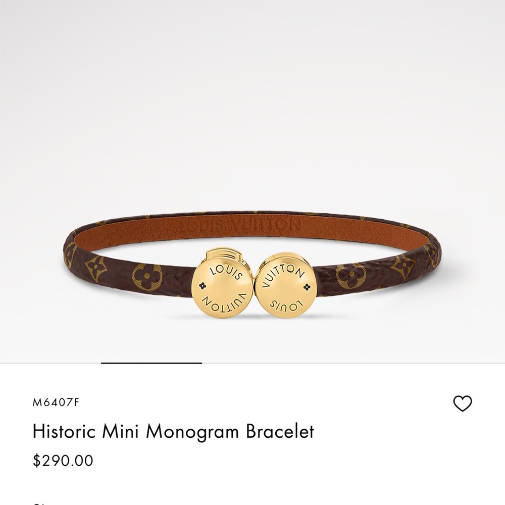 Louis Vuitton Gold and Brown Monogram Bracelet
